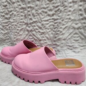 Dolce Vita Women's Lexy Lug-Sole Platform Clogs Sz 8.5 Barbiecore Bubblegum pink